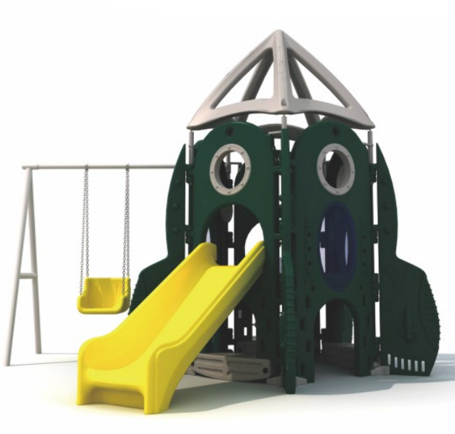 XY01001Karmi combo castle (plastic slide/crawl/swing)