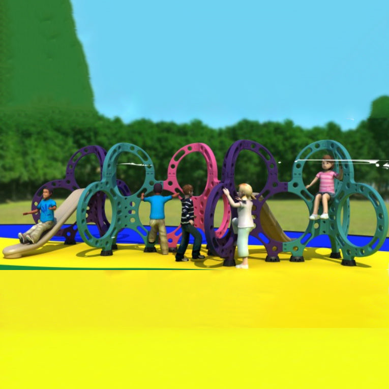 XY08601 Colorful three- dimensional five rings